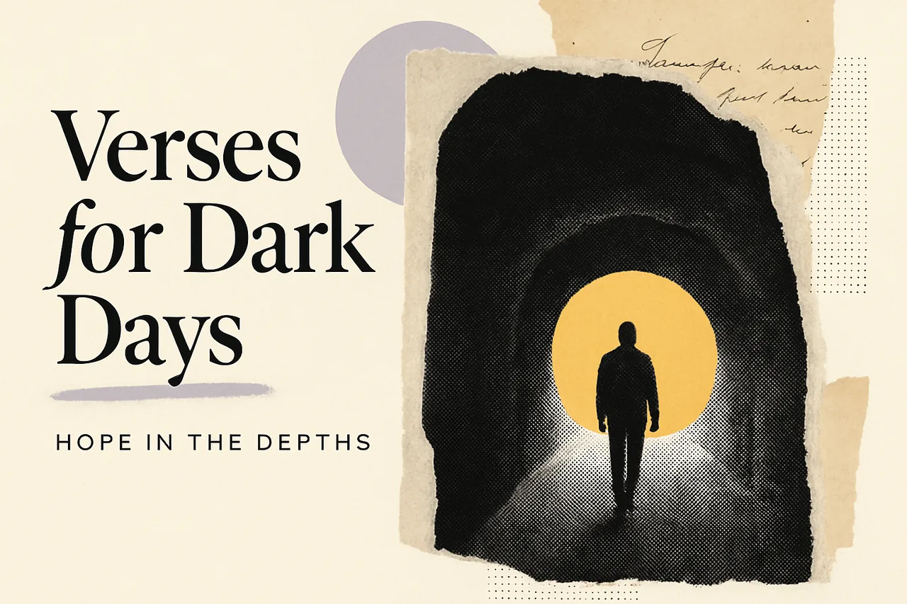 10 Bible Verses About Depression to Memorize — editorial collage illustration