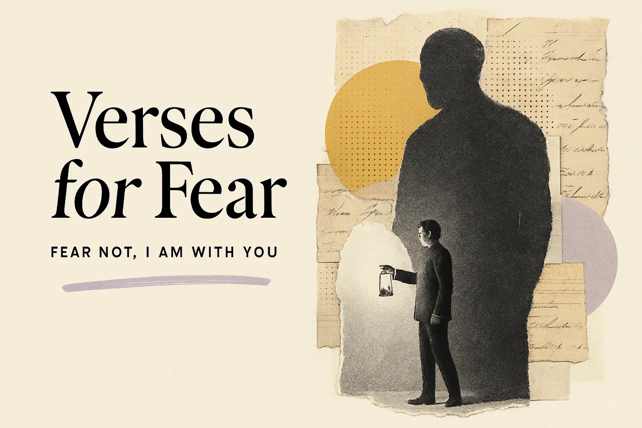 10 Bible Verses About Fear to Memorize — editorial collage illustration