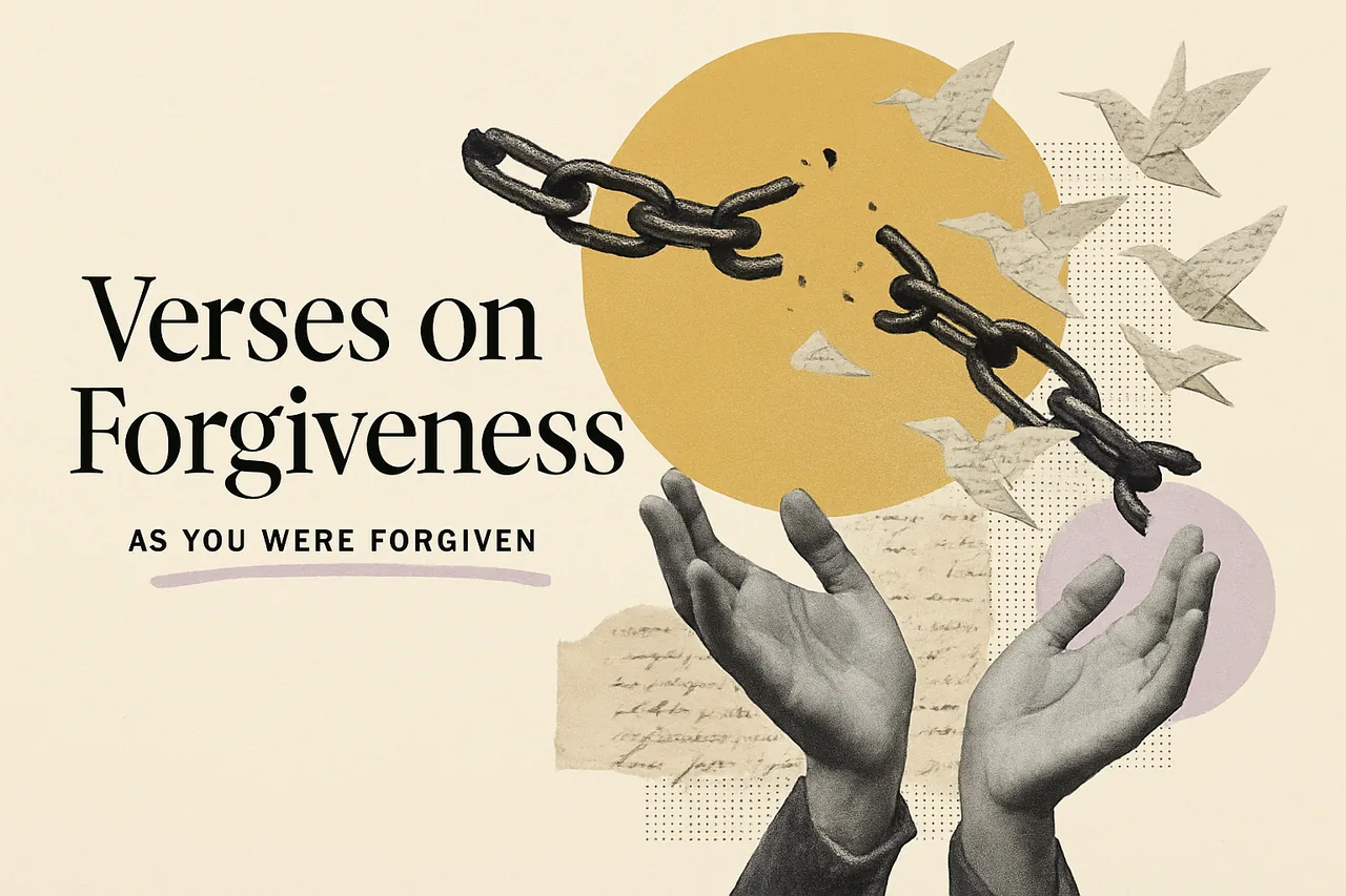10 Bible Verses About Forgiveness to Memorize — editorial collage illustration