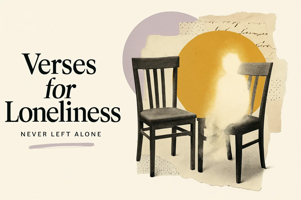 10 Bible Verses About Loneliness to Memorize — editorial collage illustration