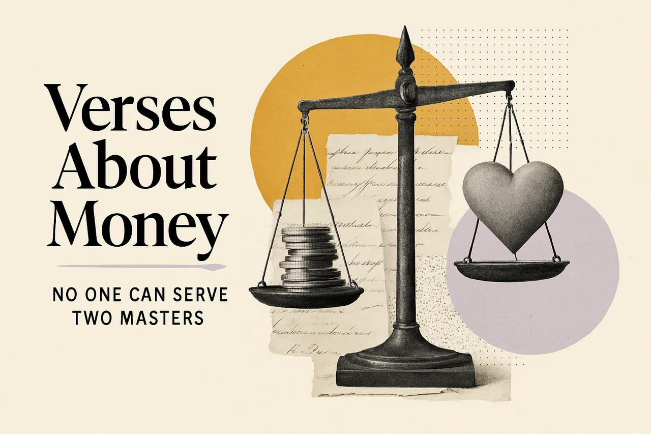 10 Bible Verses About Money to Memorize — editorial collage illustration