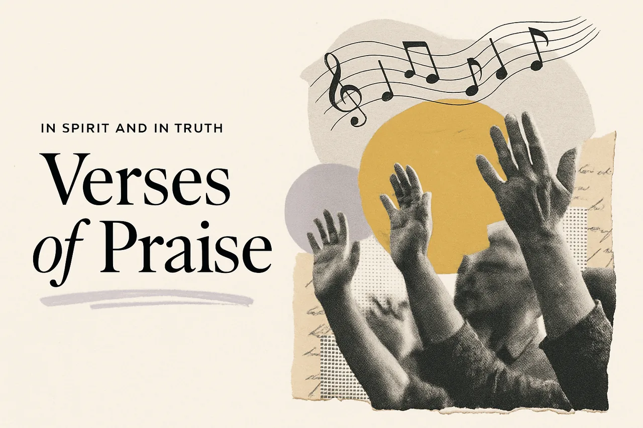 10 Bible Verses About Praising God to Memorize — editorial collage illustration