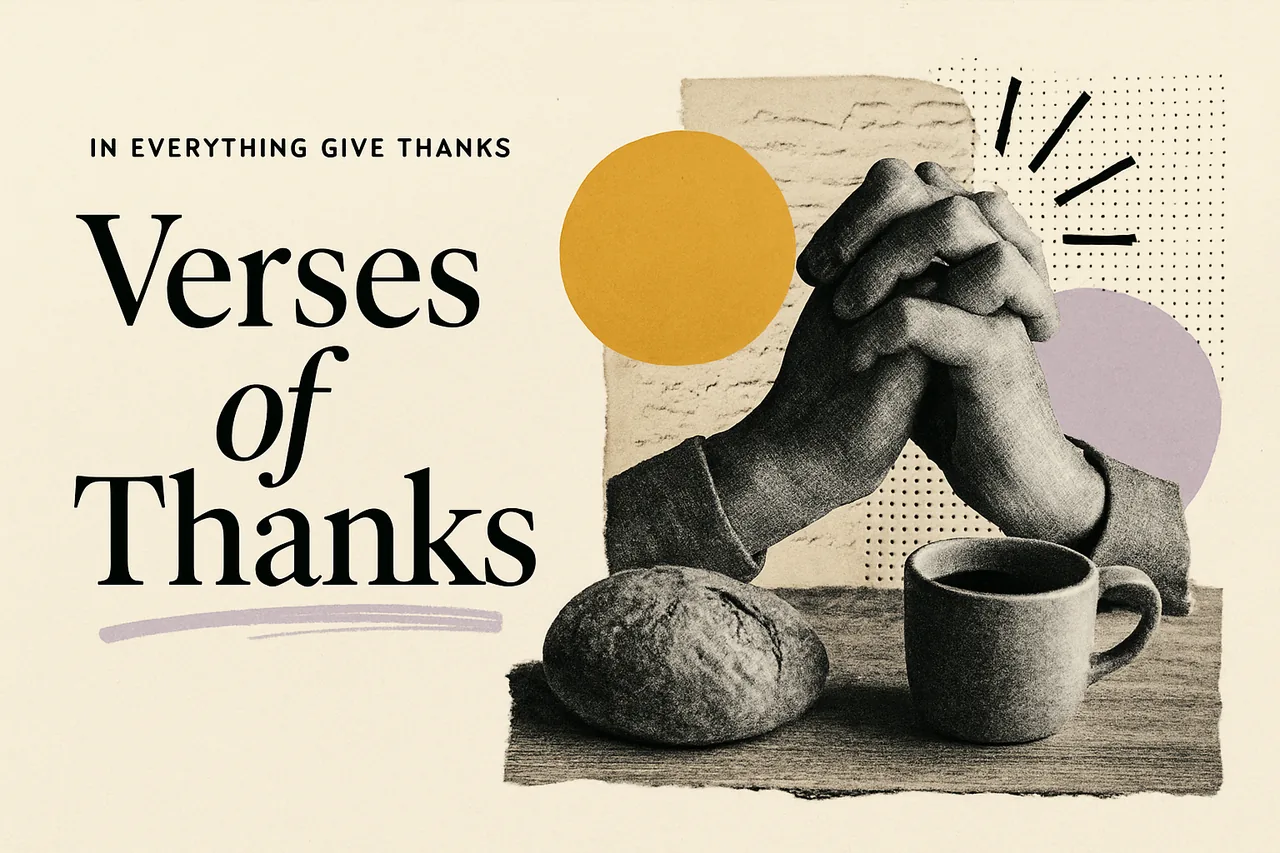 10 Bible Verses About Thankfulness to Memorize — editorial collage illustration