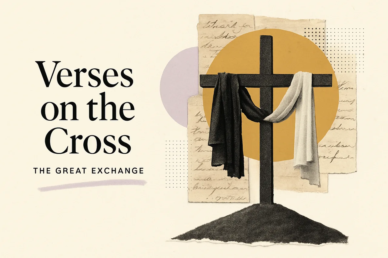 10 Bible Verses About the Cross to Memorize — editorial collage illustration