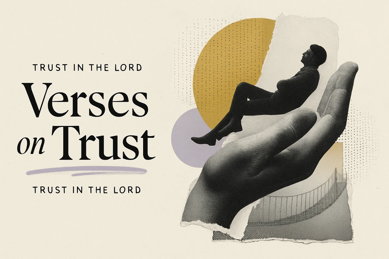 10 Bible Verses About Trust to Memorize — editorial collage illustration